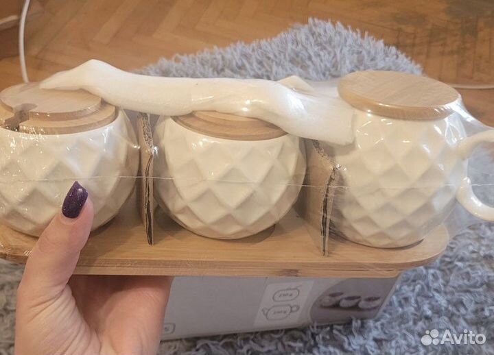 Набор сахарница, чайник, специи