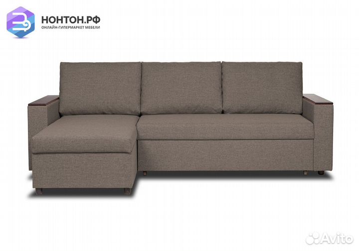 Диван угловой дельфин Тайлер бежевый