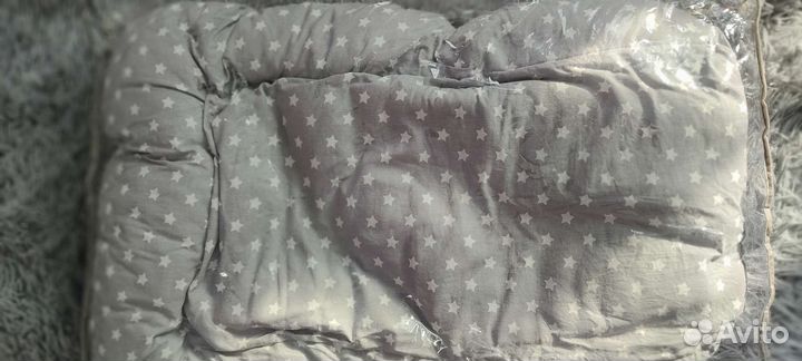 Кокон для маленьких новорождённых серого цвета