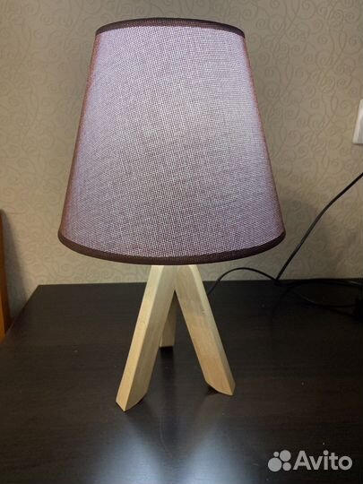 Лампа настольная абажур коричневый 41 см