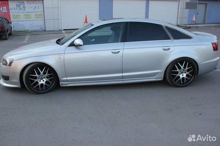 Накладки на пороги CSR Audi A6 C6 дорестайлинг