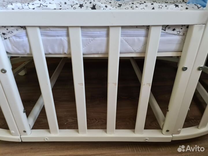 Детская кроватка трансформер круглая