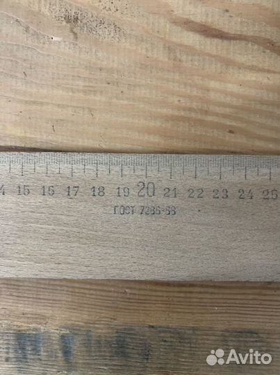 Рейсшина деревянная. Красная звезда. Антикварная