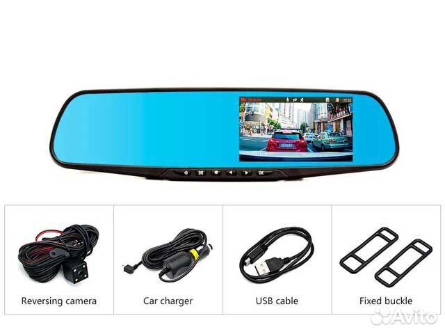 Регистратор в зеркале на 2 камеры Орбита CAR13