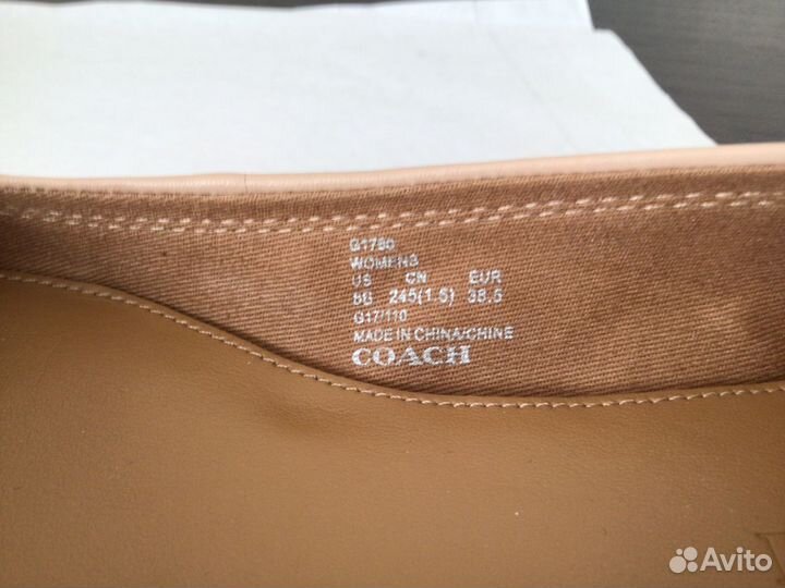 Туфли женские Coach 38 размер. Оригинал