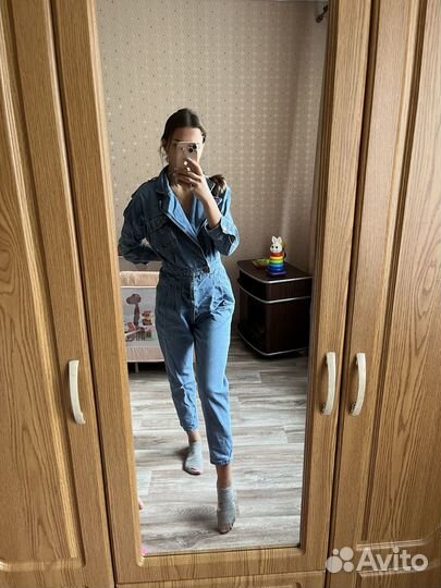 Комбинезон женский джинсовый 44