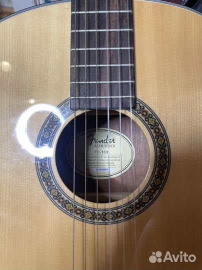 Акустическая гитара fender fc-100