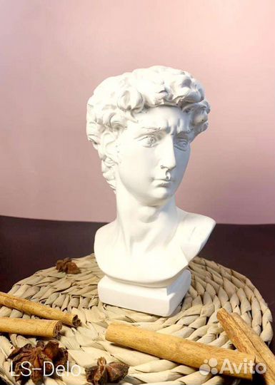 Силиконовая форма Бюст Давида молд кашпо