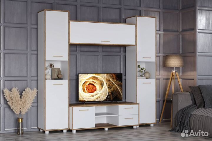 Антресоль ан-103 Свен белый/крафт дуб золотой 1,2