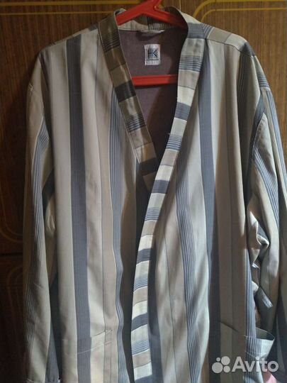 Мужской домашний махровый халат известного бренда