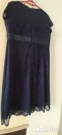 Платье летнее кружевное синее