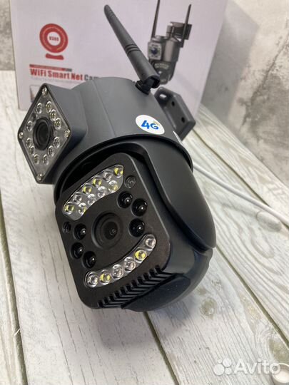 Камера видеонаблюдения 4g с симкартой 2 обьектива