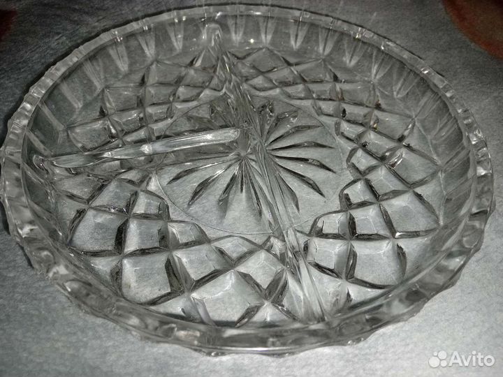 Пепельница,менажница хрусталь