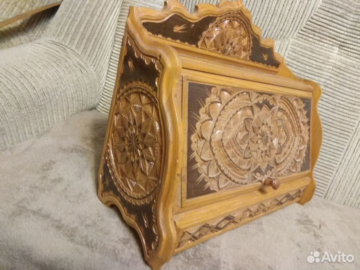 Хлебница резная СССР. ручная работа