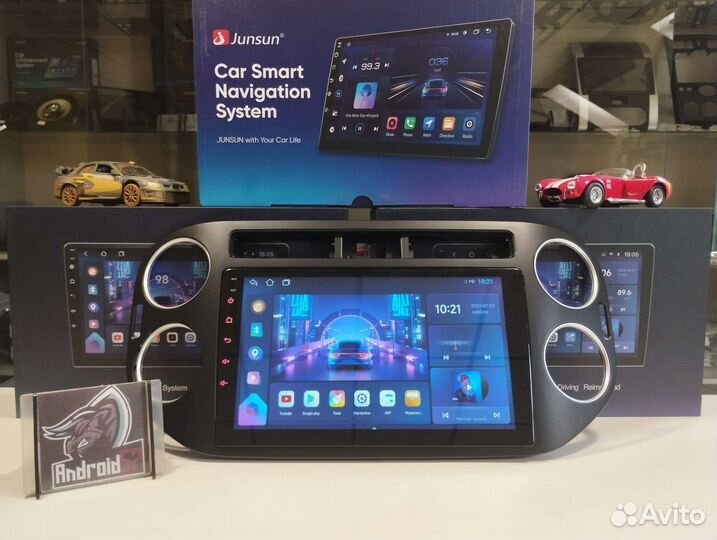 Магнитола volkswagen tiguan (Черная рамка)