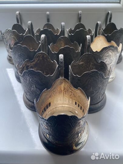 Подстаканник мельхиоровый СССР космос