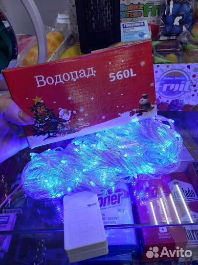 Гирлянда Водопад 3х2 м,синяя