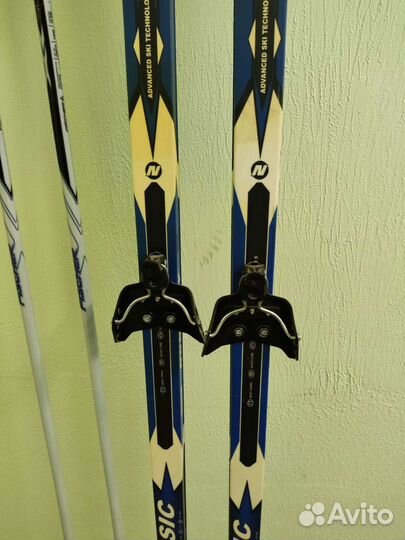 Лыжи беговые Nordway 198см+палки+ботинки 44 р