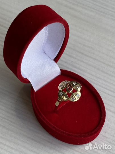 Золотое кольцо с бриллиантами СССР 750