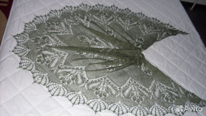 Шаль спицами