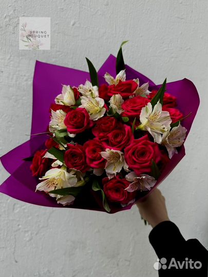 Букет французских роз на заказ