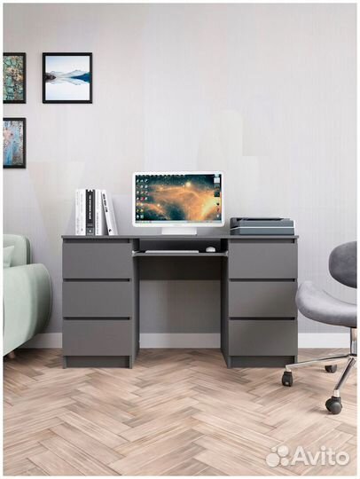 Стол с ящиками Графит. В наличии. Доставка