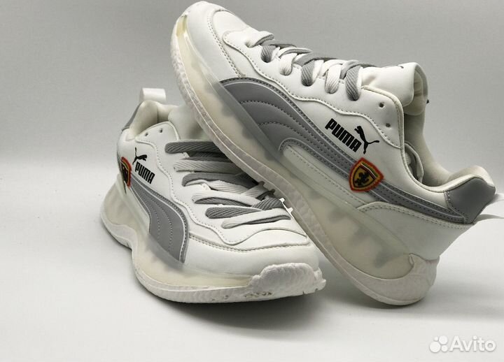 Мужские новые кроссовки Puma, белого цвета, 41-45