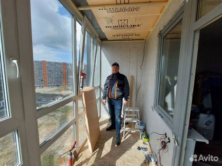 Ремонт балконов, остекление, утепление и отделка