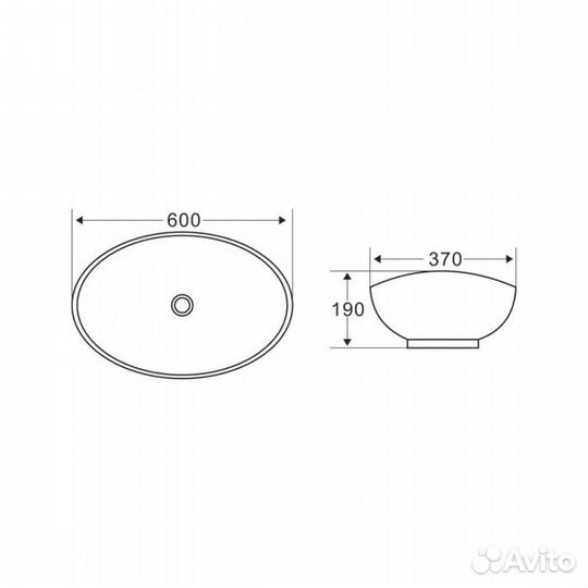 Раковина накладная Belbagno BB1087