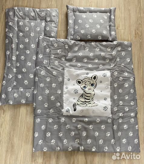 Комплект в коляску подушка матрас одеяло