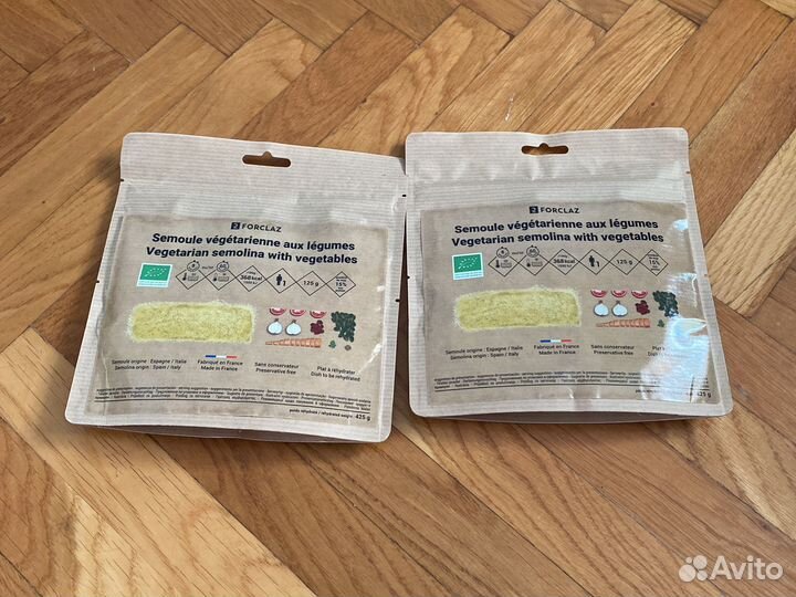 Туристическая еда манная каша с овощами