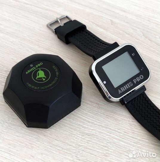 Кнопка вызова официанта модель Бургер с часами