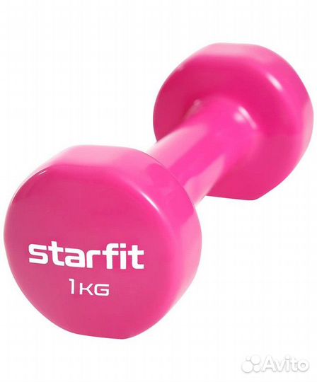 Гантель виниловая starfit DB-101 1 кг