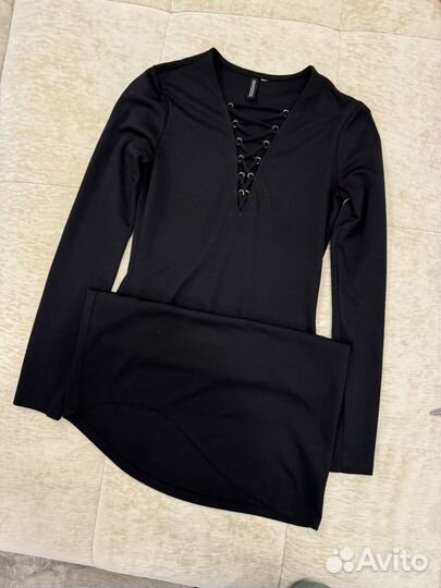 Платье divided hm женское черное размер S