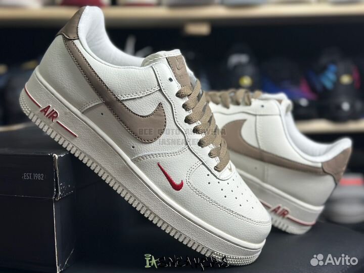 Кроссовки Nike Air force 1 бежевые 36-45