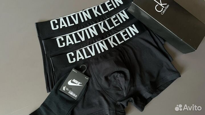 Трусы мужские боксеры calvin klein набор 3шт