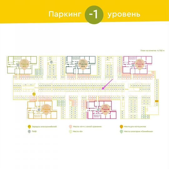 Машиноместо, 14 м²