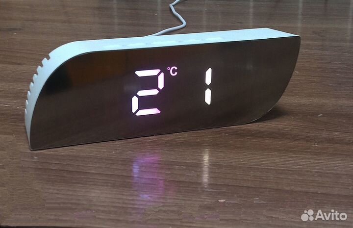 Часы зеркальные LED mirror NA-018 RGB свечение