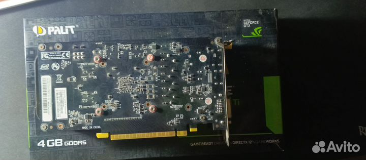 Видеокарта gtx 1050 ti palit