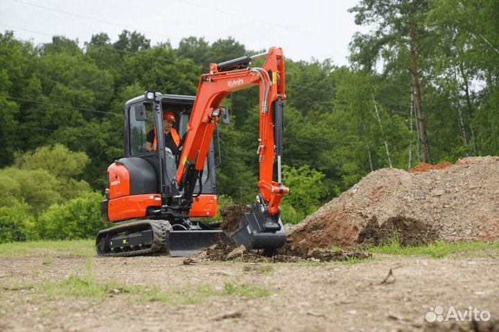 Мини-экскаватор Kubota KX037-4, 2023