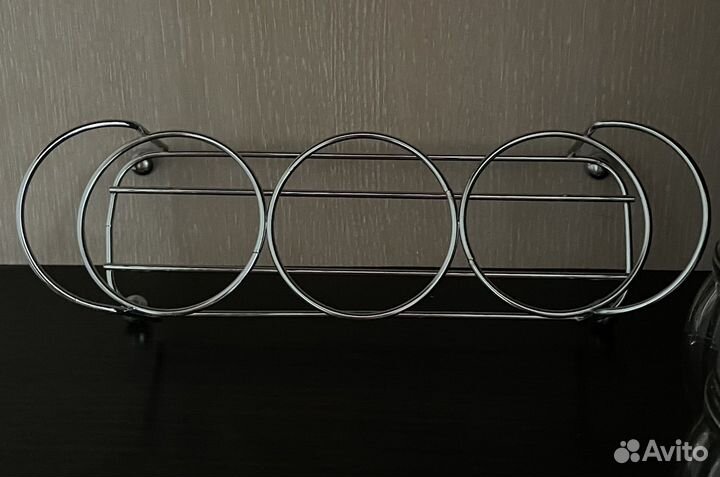 Набор для специй из стекла на подставке 3 шт