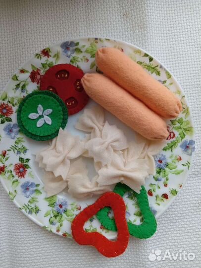 Игровой набор еды из фетра для игры