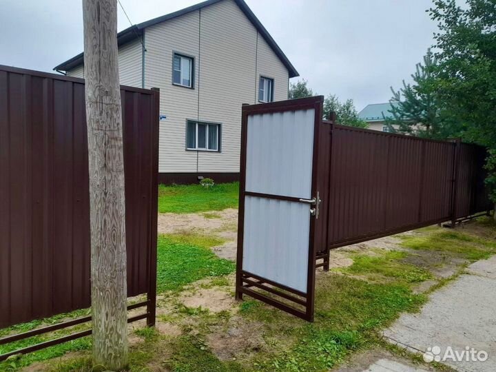 Забор из профнастила под ключ
