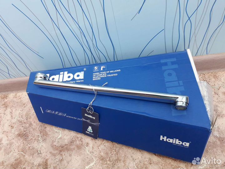 Излив 35 см для смесителя Haiba HB2236 плоский
