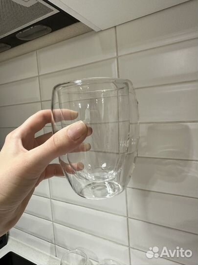 Бокал стаканы с двойным дном стенками 4шт