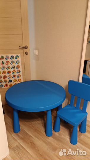Детский стол и стул IKEA икея маммут