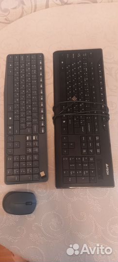 Беспроводная и проводные клавиатуры с мышкой