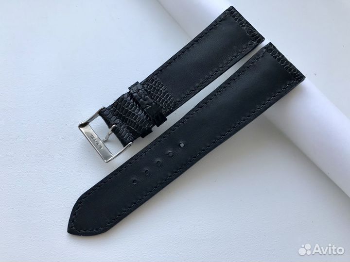 Ремешок Черный 22 мм. Варан