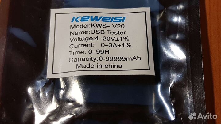 USB тестер Keweisi KWS-V20