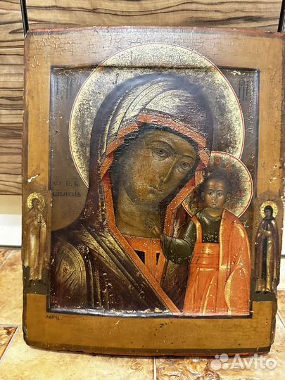 Икона Казанская богородица ковчег 36х29 см